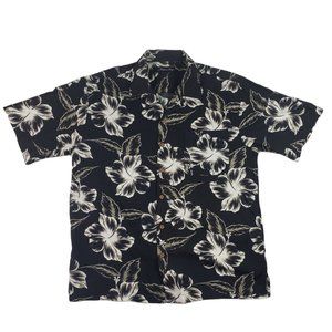 Milano Bay Hawaiian Style Button Front Shirt Sz L